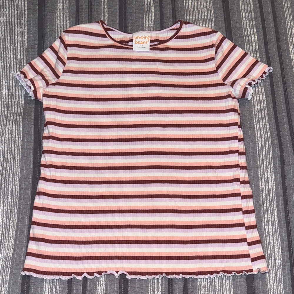 Striped Ribbed T-Shirt Max Stranger Things Vibes
